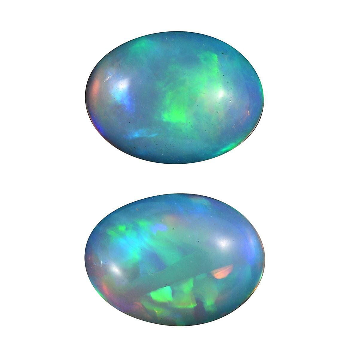 Set of 2 Ethiopian Opal Loose Gemstones in Oval Shape (8x6mm) 7932387 0