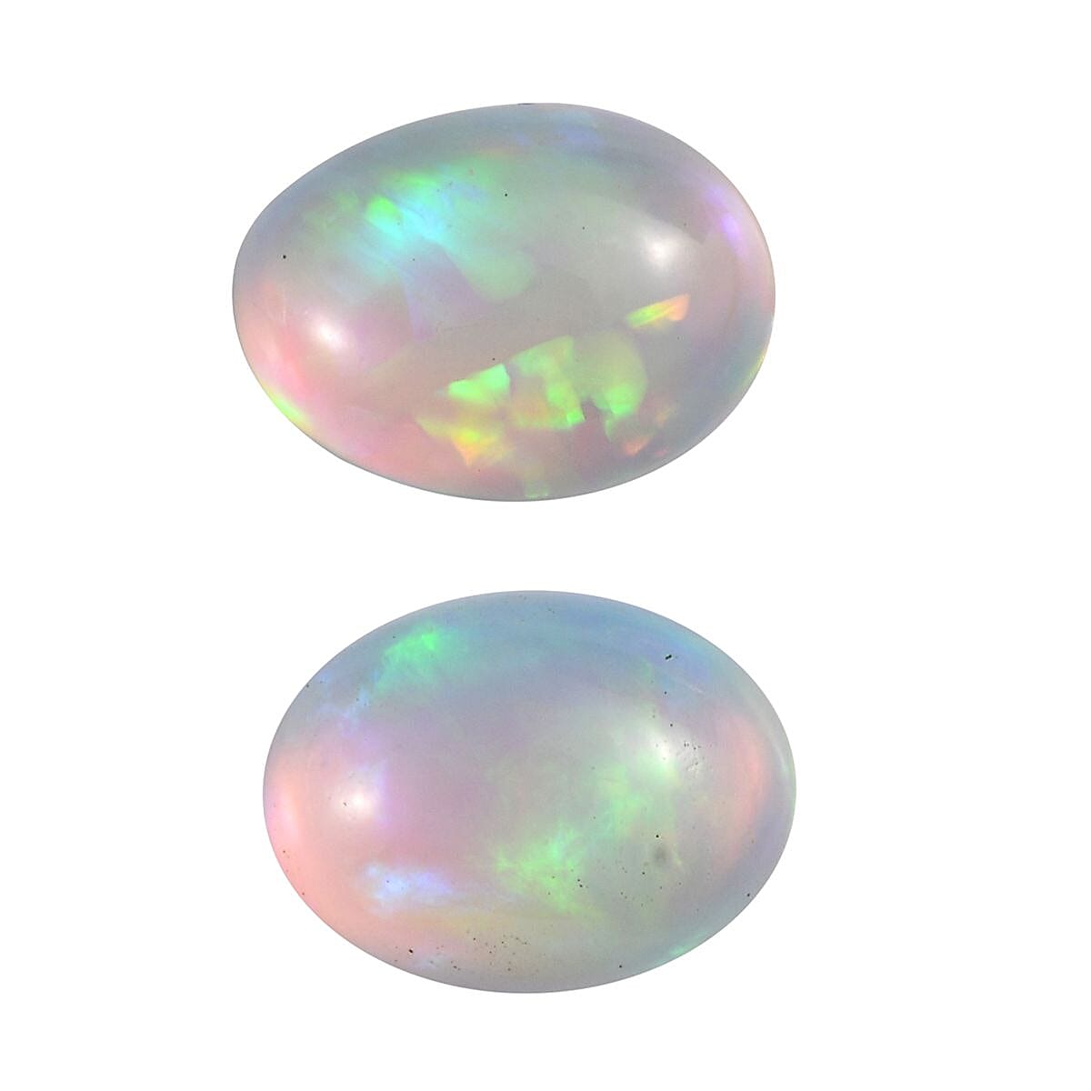 Set of 2 Ethiopian Opal Loose Gemstones in Oval Shape (8x6mm) 7932387 4