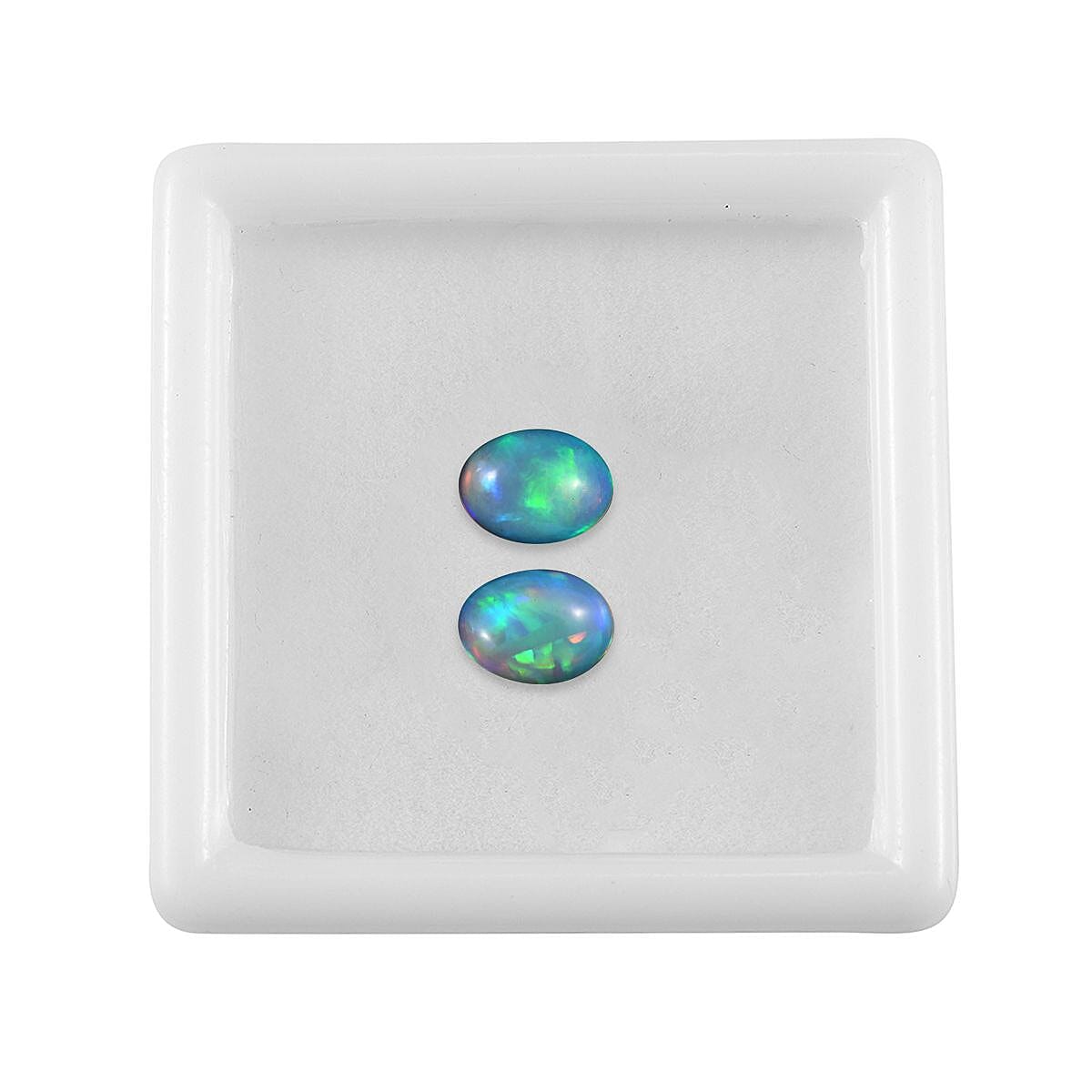 Set of 2 Ethiopian Opal Loose Gemstones in Oval Shape (8x6mm) 7932387 5