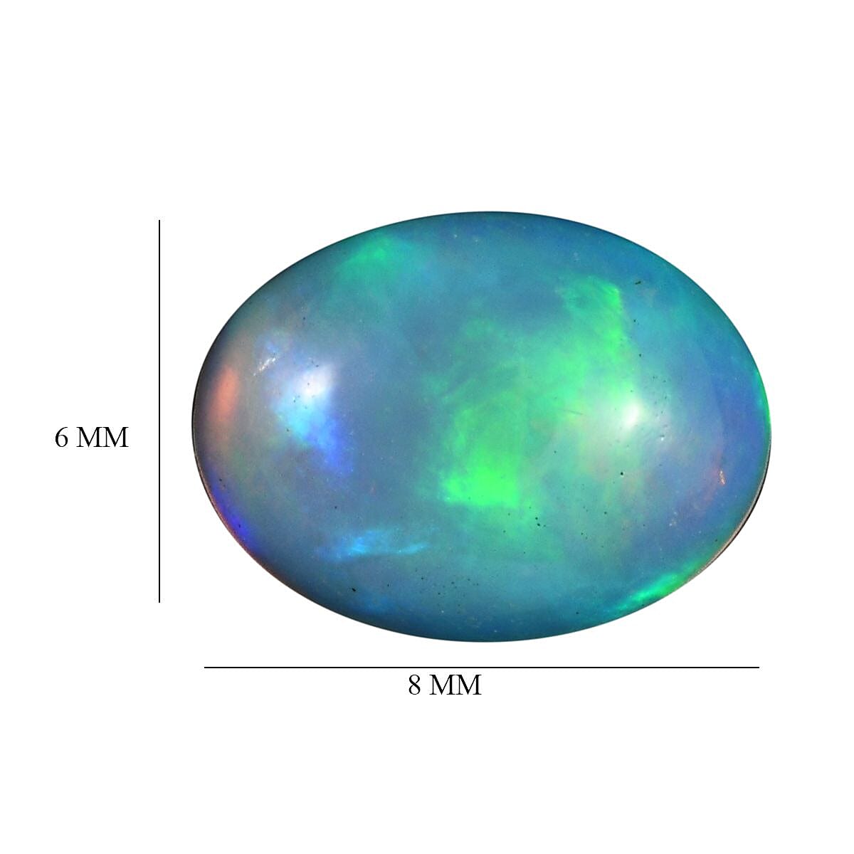 Set of 2 Ethiopian Opal Loose Gemstones in Oval Shape (8x6mm) 7932387 6