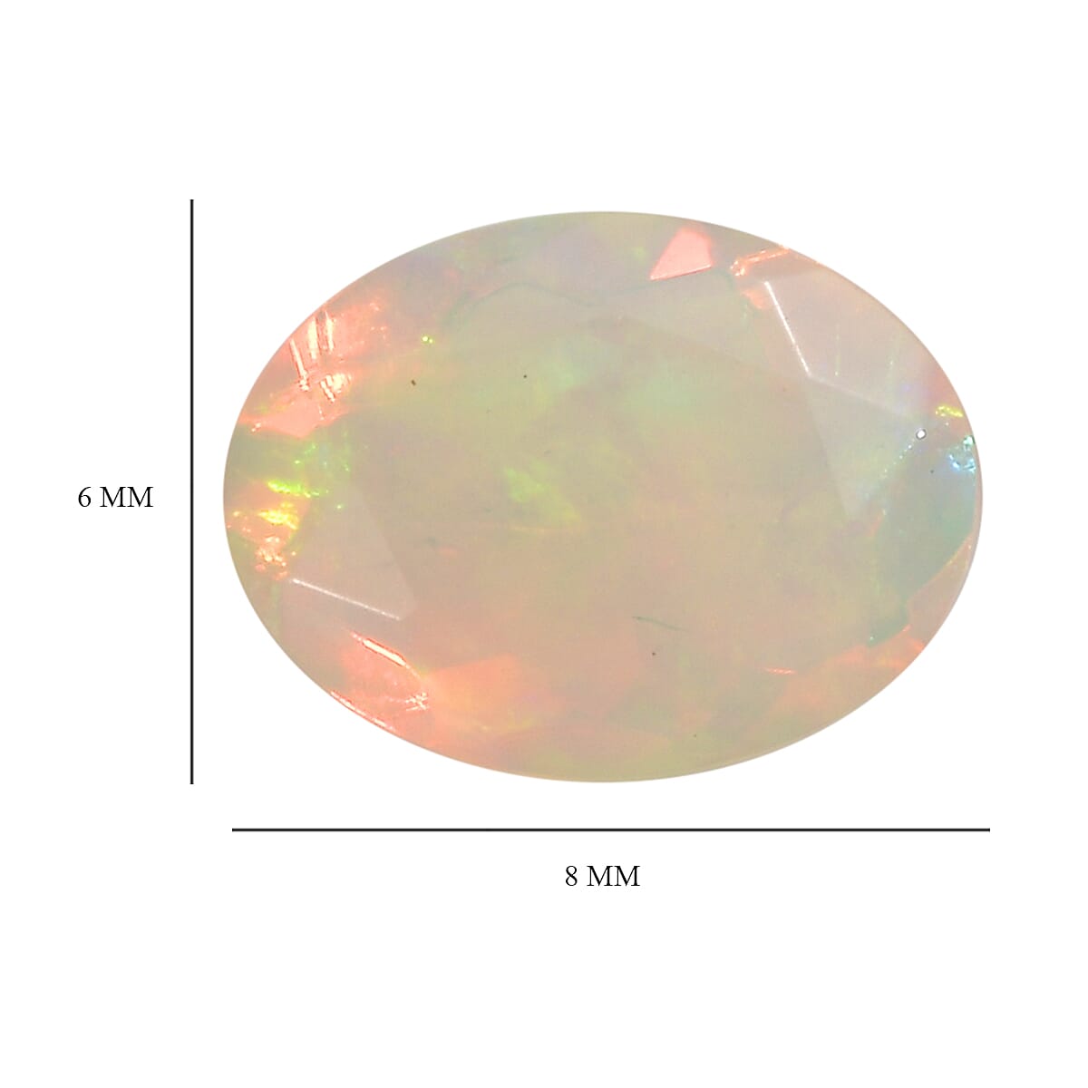 0.74 Ct. Ethiopian Opal Loose Gemstone in Oval Shape 8062491 4