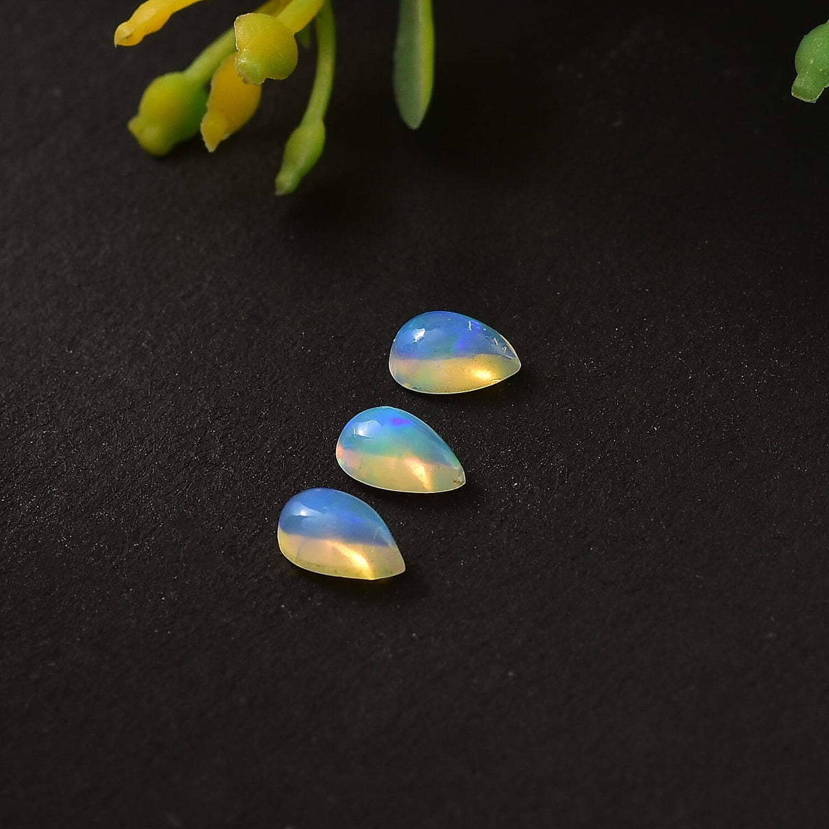 Set of 3 Ethiopian Opal Loose Gemstones in Pear Shape 0.4 Ct. 8062380 2