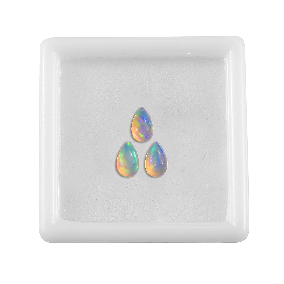 Set of 3 Ethiopian Opal Loose Gemstones in Pear Shape 0.4 Ct. 8062380 4