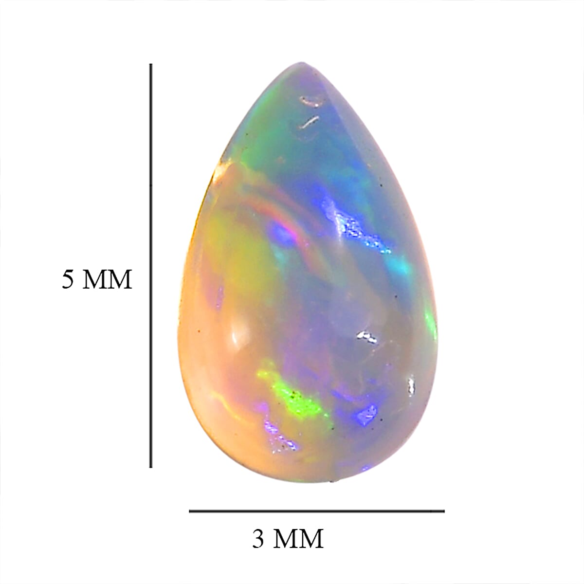 Set of 3 Ethiopian Opal Loose Gemstones in Pear Shape 0.4 Ct. 8062380 5