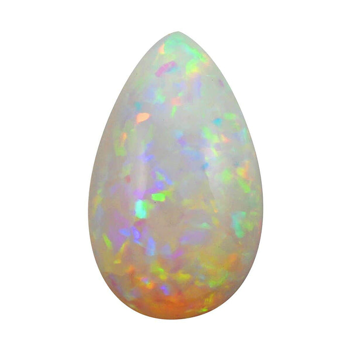 Certified &amp; Appraised 26.45 Ct. AAAA Ethiopian Opal Loose Gemstone in Pear Shape 7890028 1