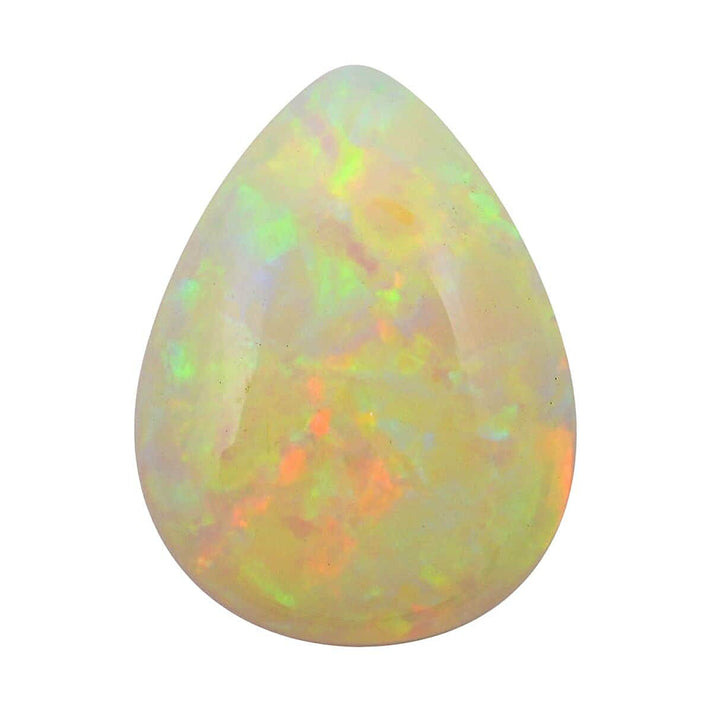 Certified &amp; Appraised 27.86 Ct. AAAA Ethiopian Opal Loose Gemstone in Pear Shape 7890030 1