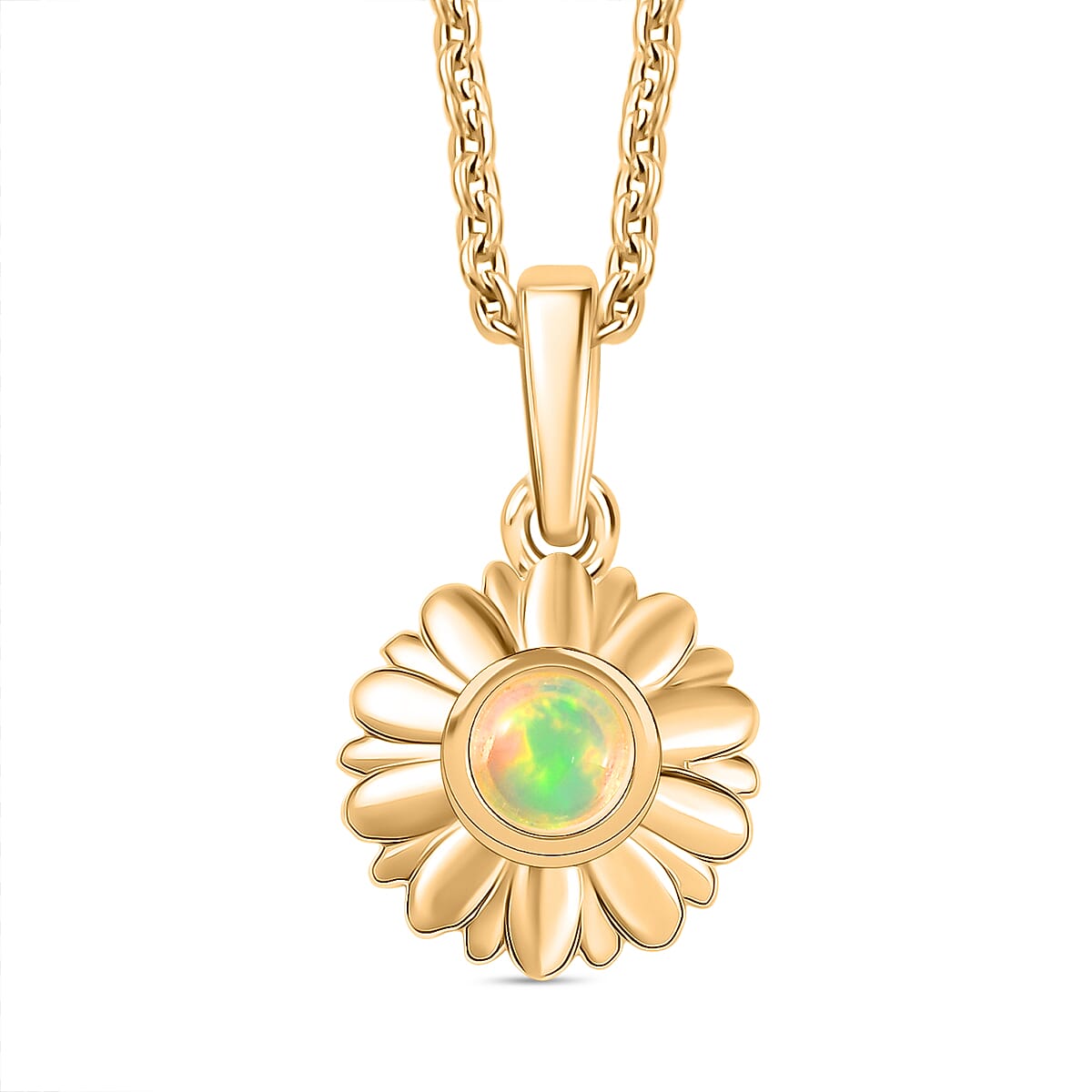 Ethiopian Opal Pendant with Chain (Size 20) 4394613 0