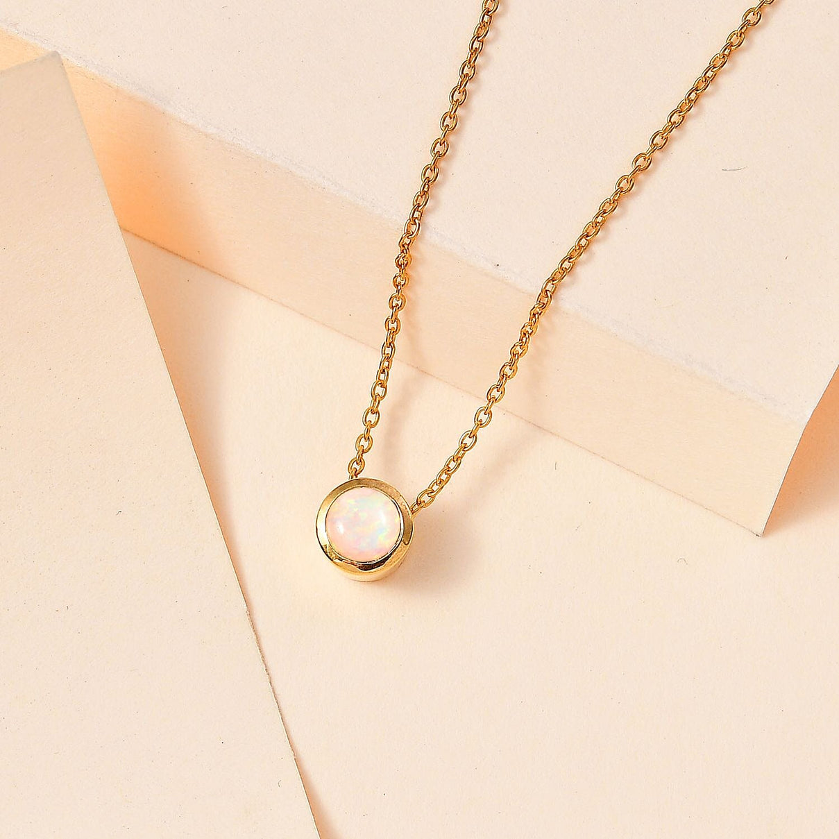 Ethiopian Opal Pendant with Chain (Size 20) in 18K YG Vermeil Sterling Silver 4270874 3