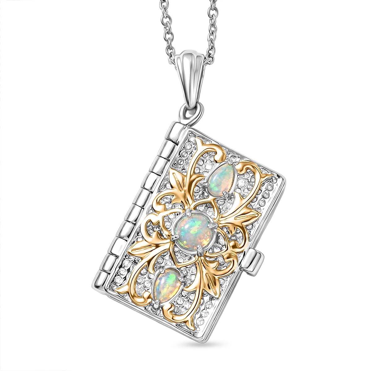EverTrue Ethiopian Opal Bible Pendant with Chain (Size 20) V32700779 0