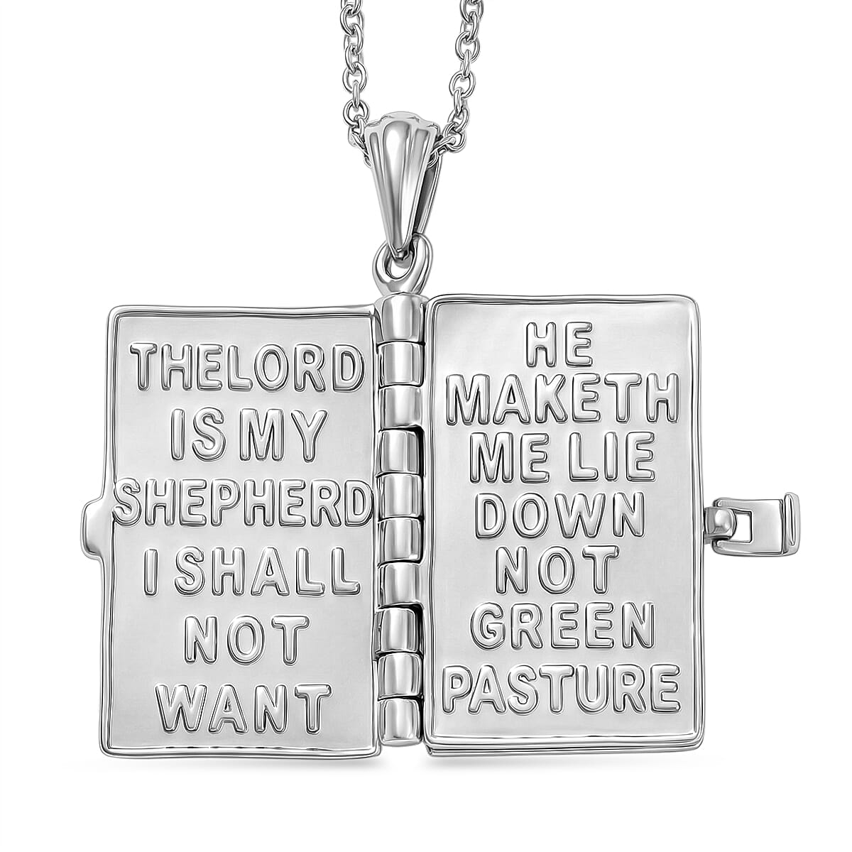 EverTrue Ethiopian Opal Bible Pendant with Chain (Size 20) V32700779 5