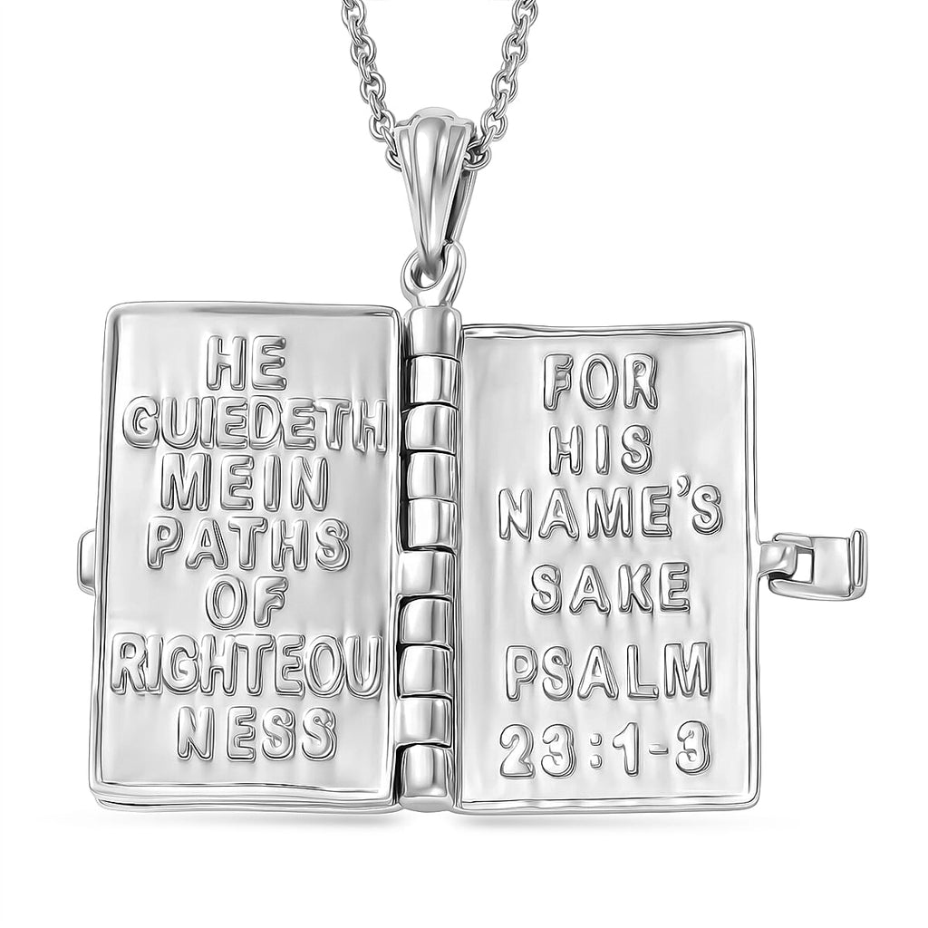 EverTrue Ethiopian Opal Bible Pendant with Chain (Size 20)