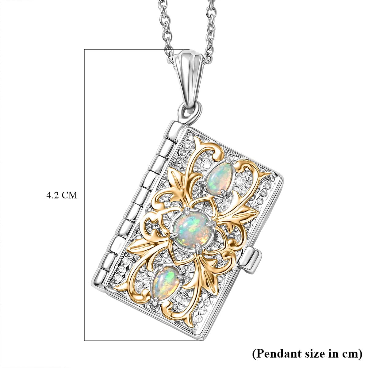 EverTrue Ethiopian Opal Bible Pendant with Chain (Size 20) V32700779 9