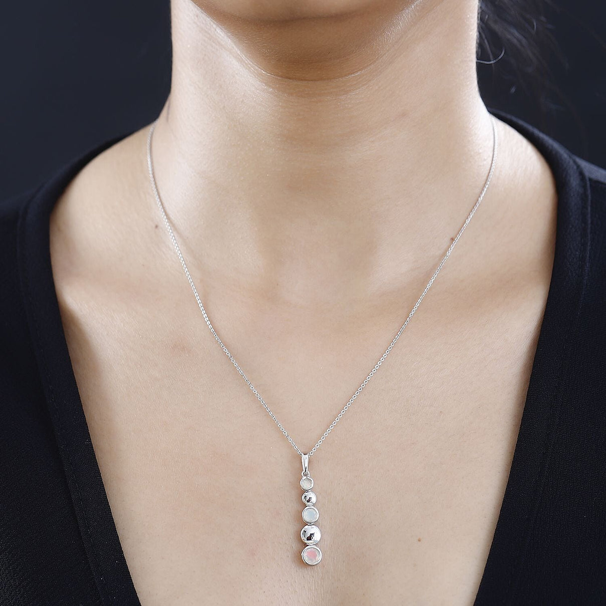 Ethiopian Welo Opal Pendant with Chain (Size 20) in Platinum Overlay Sterling Silver 4270117 2