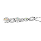 Ethiopian Welo Opal Pendant with Chain (Size 20) in Platinum Overlay Sterling Silver