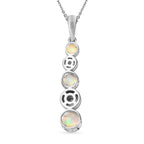 Ethiopian Welo Opal Pendant with Chain (Size 20) in Platinum Overlay Sterling Silver