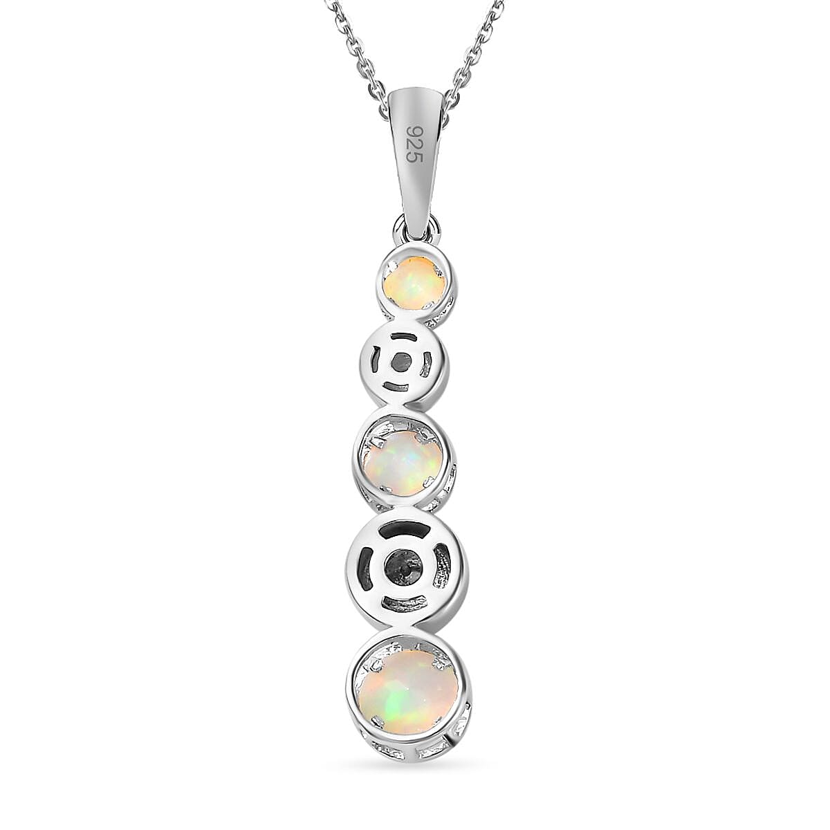 Ethiopian Welo Opal Pendant with Chain (Size 20) in Platinum Overlay Sterling Silver 4270117 5