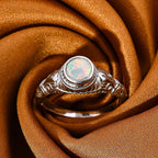 Royal Bali Collection Ethiopian Opal Solitaire Ring in Sterling Silver 0.79 Ct.