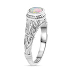 Royal Bali Collection Ethiopian Opal Solitaire Ring in Sterling Silver 0.79 Ct.