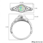 Royal Bali Collection Ethiopian Opal Solitaire Ring in Sterling Silver 0.79 Ct.