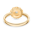 Ethiopian Opal Flower Solitaire Ring Sterling Silver