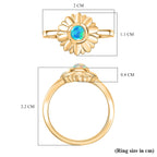Ethiopian Opal Flower Solitaire Ring Sterling Silver