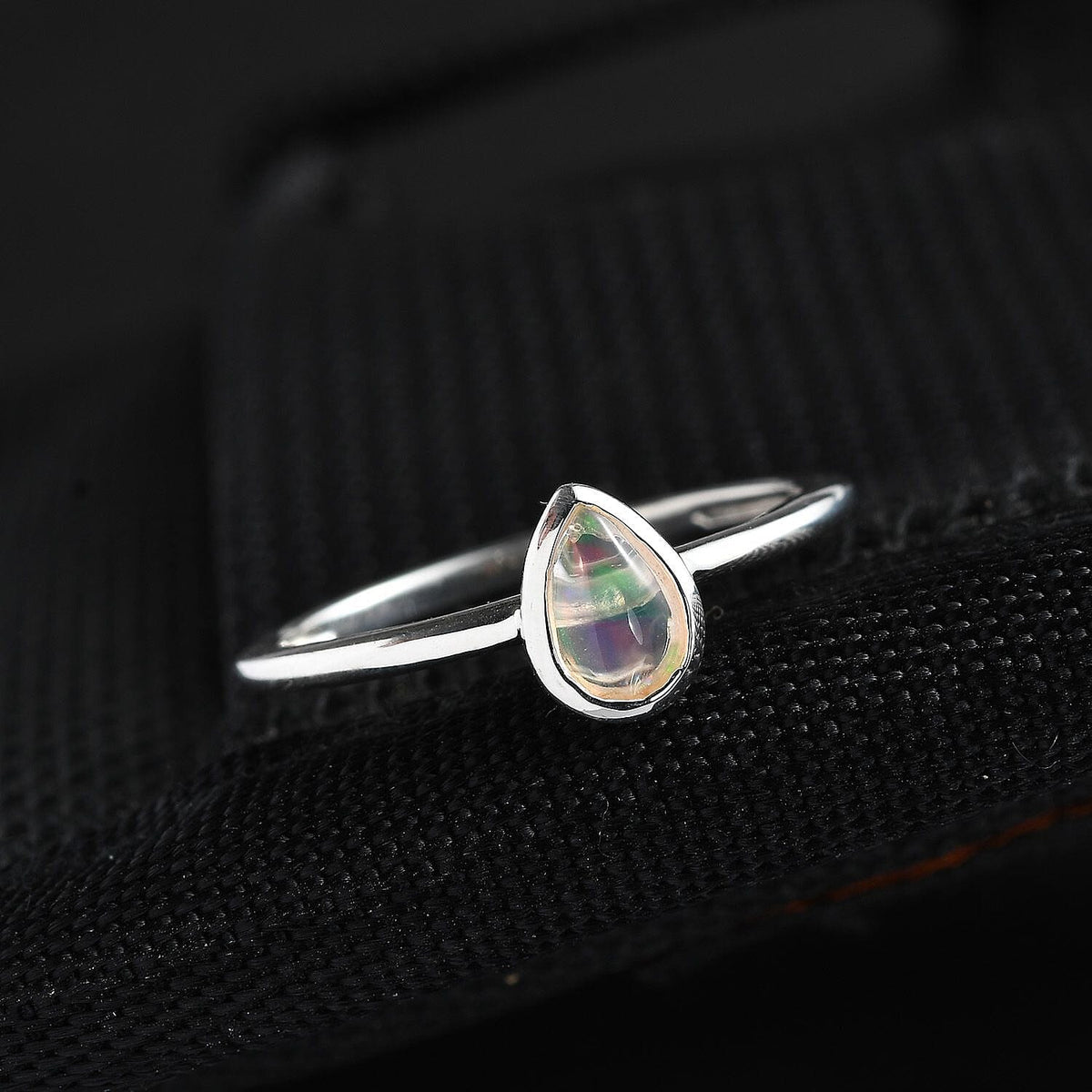 Ethiopian Opal Stackable Solitaire Ring in Sterling Silver 7847698 2