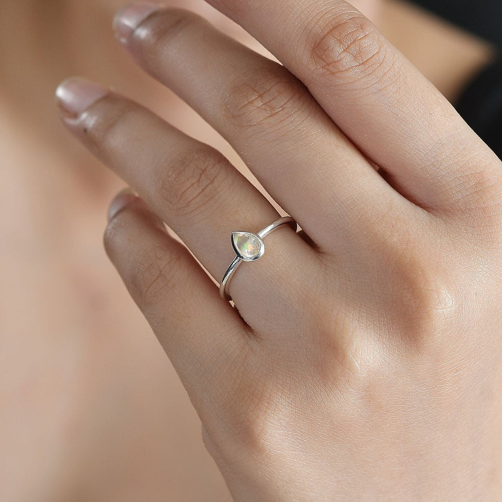 Ethiopian Opal Sterling Silver Ring