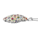 Ethiopian Welo Opal & Muti Gemstone Cluster Pendant With Chain (Size 20) in Platinum Overlay Sterling Silver 5.20 Ct