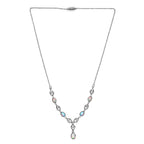 Ethiopian Opal, White Zircon Necklace with Magnetic Clasp (Size - 20) 1.84 Ct.
