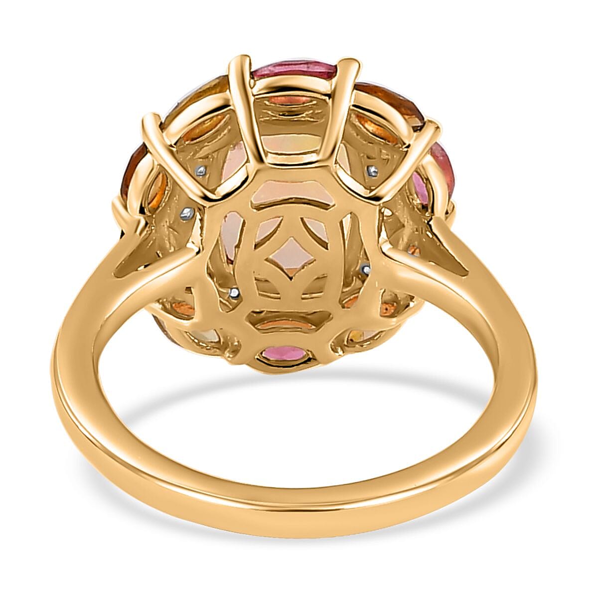 Ethiopian Welo Opal and Multi-Tourmaline Ring in 18K Vermeil Yellow Gold Plated Sterling Silver 2.30 Ct. 7729305 5