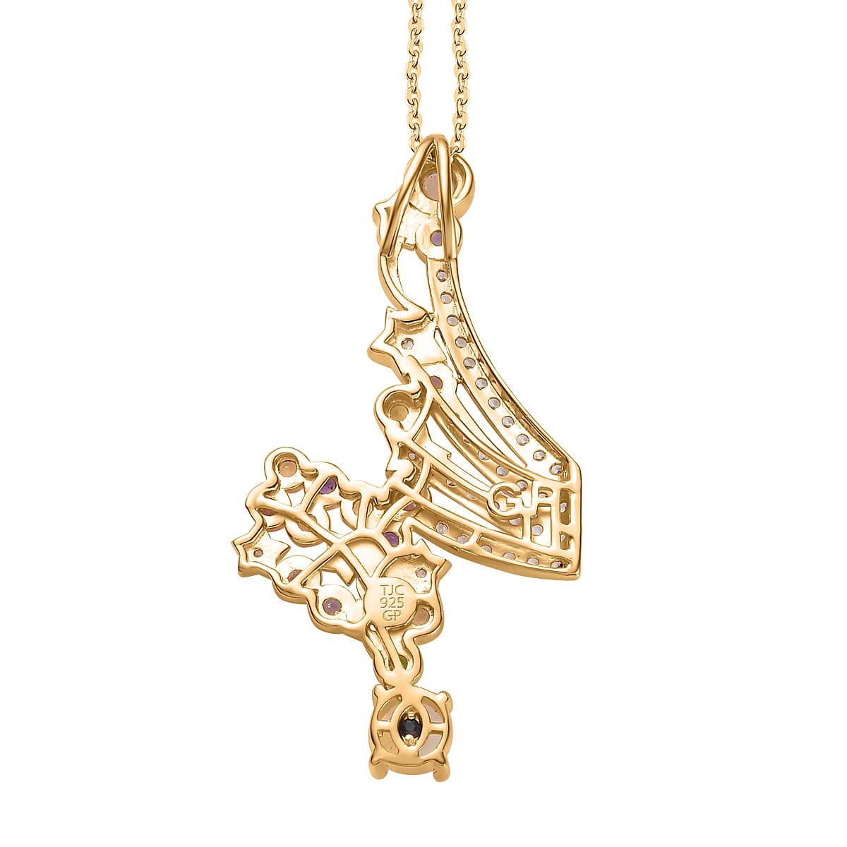 GP Celestial Collection - Ethiopian Welo Opal Pendant with Chain (Size 20) in 18K Vermeil YG Plated Sterling Silver 2.55 Ct, Silver Wt. 8.03 Gms 4248641 6