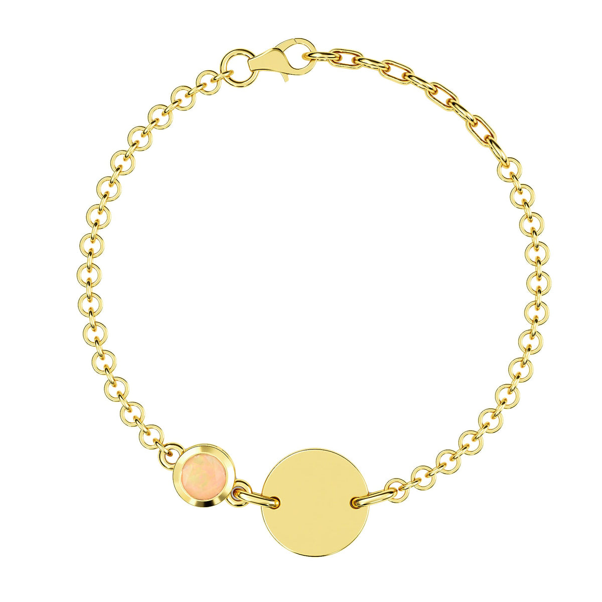 Ethiopian Welo Opal Bracelet in 14K Gold Plated Sterling Silver 3627382 0