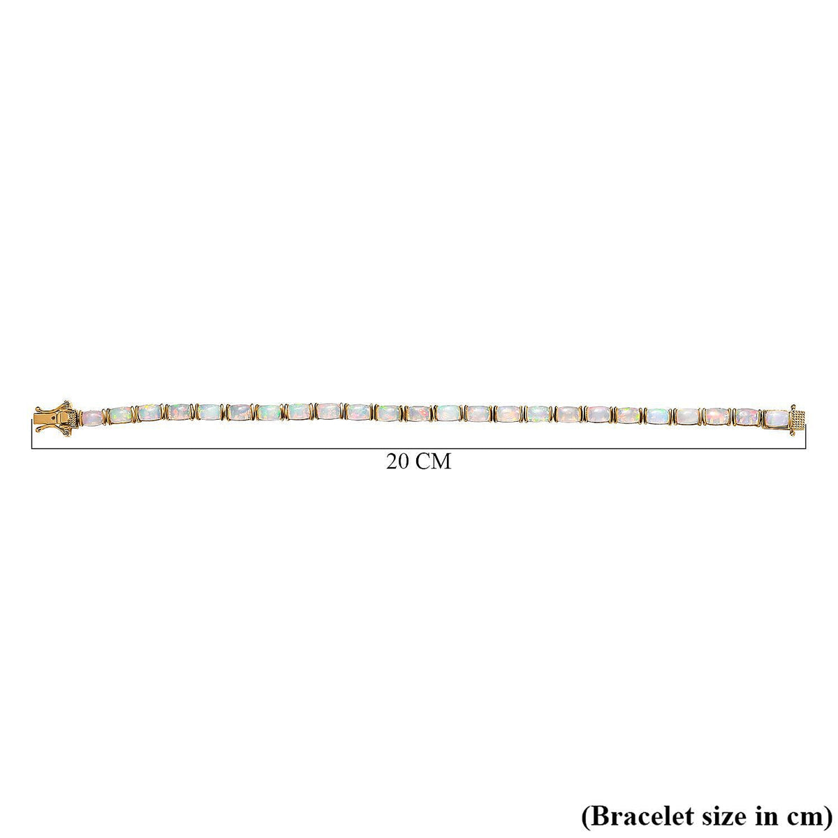 Ethiopian Welo Opal Bracelet (Size - 7.5) in 18K Yellow Gold Vermeil Plated Sterling Silver 8.40 Ct, Silver Wt. 11.39 Gms. 7343401 5