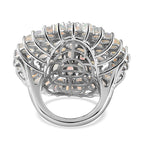 Ethiopian Welo Opal Cluster Ring in Platinum Overlay Sterling Silver 9.39 Ct, Silver Wt. 9.80 Gms