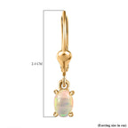 Ethiopian Welo Opal Lever Back Earrings in 18K Vermeil Yellow Gold Plated Sterling Silver
