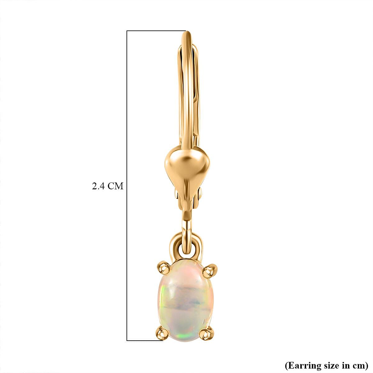 Ethiopian Welo Opal Drop Earrings in Vermeil 14K Gold Plated Sterling Silver 8954164 5