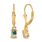 Royal Bali Collection - D'Joy Ethiopian Welo Opal Lever Back Earrings in 18K Vermeil Yellow Gold Plated Sterling Silver