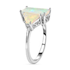 Ethiopian Welo Opal Ring in Platinum Overlay Sterling Silver 3.00 Ct.