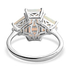 Ethiopian Welo Opal Ring in Platinum Overlay Sterling Silver 3.00 Ct.