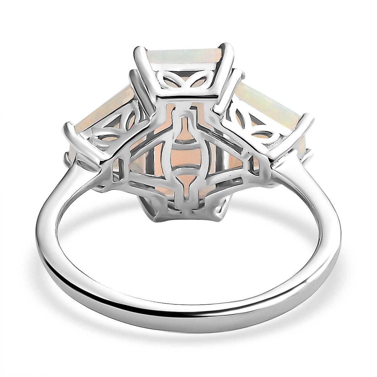 Ethiopian Welo Opal Ring in Platinum Overlay Sterling Silver 3.00 Ct. 7166964 9