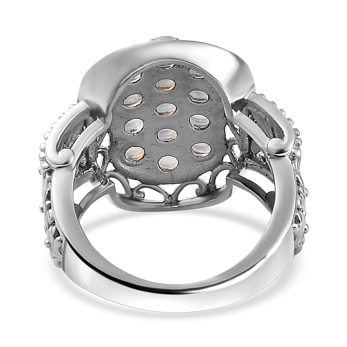 Ethiopian Welo Opal Ring in Stainless Steel 1.26 Ct 7230722 8