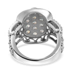 Ethiopian Welo Opal Ring in Stainless Steel 1.26 Ct