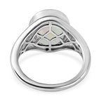 Ethiopian Welo Opal Solitaire Ring in Platinum Overlay Sterling Silver 2.10 Ct