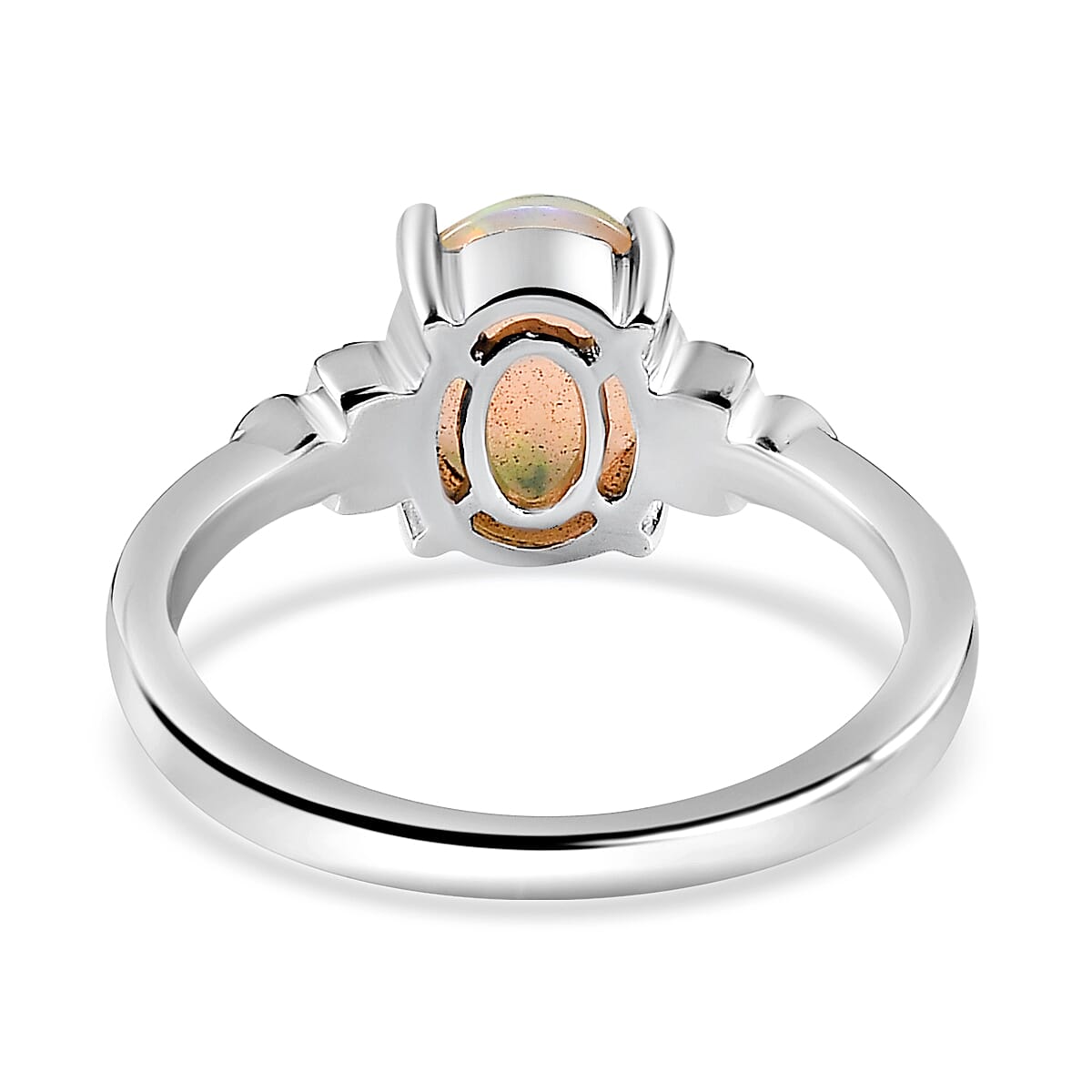 Ethiopian Welo Opal Solitaire Ring in Two-Tone Plated Sterling Silver 1.13 Ct 7612536 5