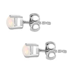 Royal Bali Collection - Ethiopian Welo Opal Sterling Silver Solitaire Stud Earrings with Push Back