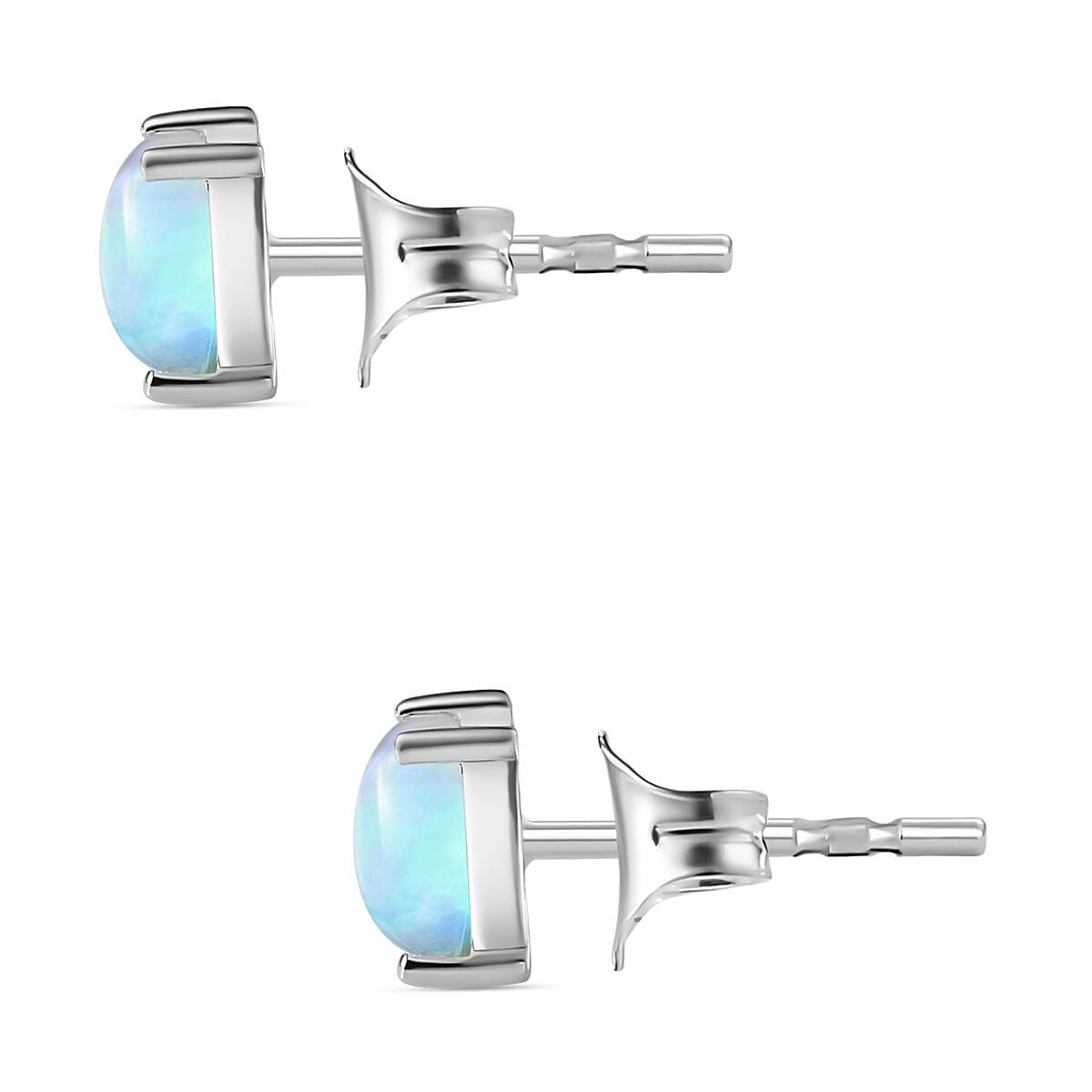 Ethiopian Welo Opal Stud Earrings in Sterling Silver 8894921 4