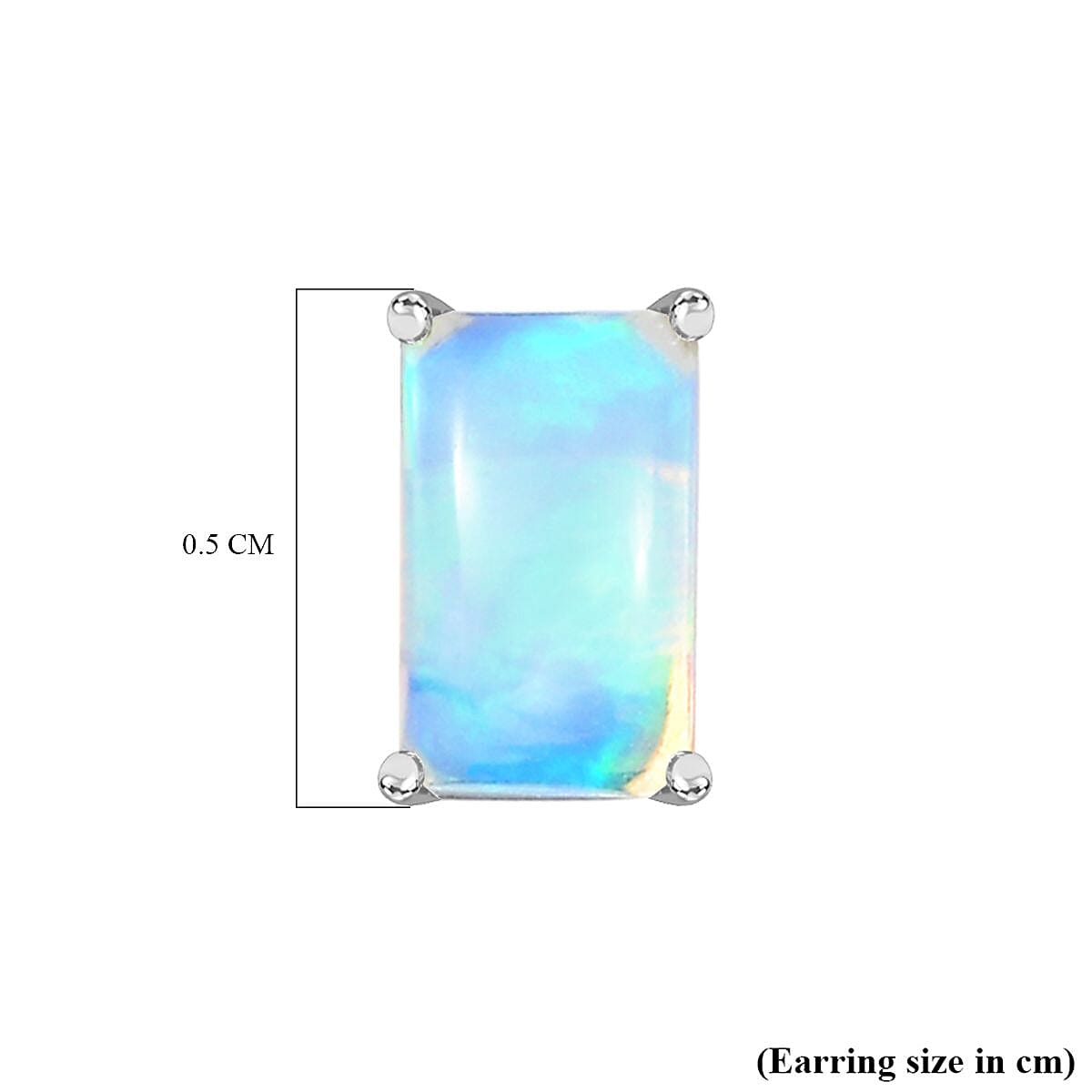 Ethiopian Welo Opal Stud Earrings in Sterling Silver 8894921 5