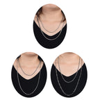 EVER TRUE 18K White Gold Overlay 15 Pcs Jewellery Set in Stainless Steel with Velvet Travel Organizer