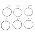 EVER TRUE 18K White Gold Overlay 15 Pcs Jewellery Set in Stainless Steel with Velvet Travel Organizer