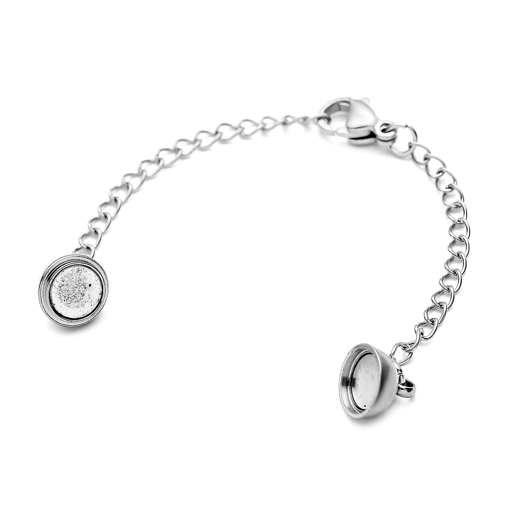 EVER TRUE 18K White Gold Overlay 15 Pcs Jewellery Set in Stainless Steel with Velvet Travel Organizer